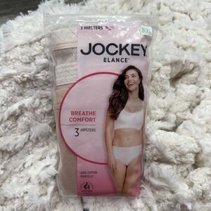 NEW Jockey Womens 3 Pairs Hipsters Panties Size 8 XL Multi-Color Neutrals